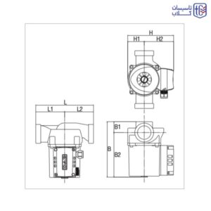 پمپ آب سیرکولاتور خطی داب مدل A 80-180M