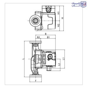 پمپ آب سیرکولاتور خطی داب VA 55-180 - Image 3