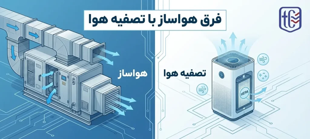 فرق هواساز با تصفیه هوا