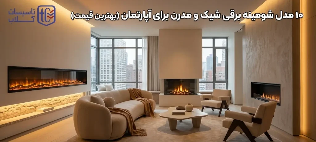 ۱۰ مدل شومینه برقی شیک و مدرن برای آپارتمان‌ (بهترین قیمت)