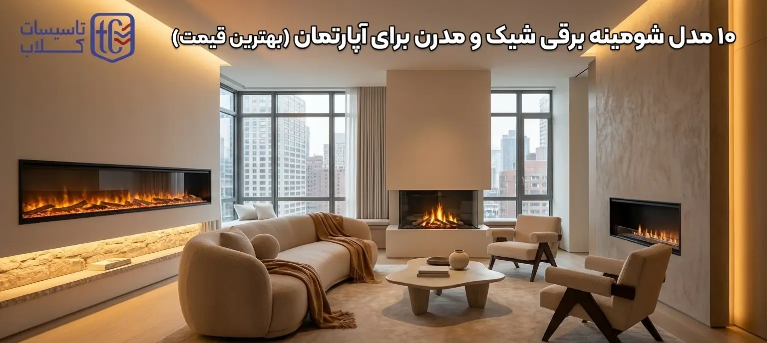 ۱۰ مدل شومینه برقی شیک و مدرن برای آپارتمان‌ (بهترین قیمت)