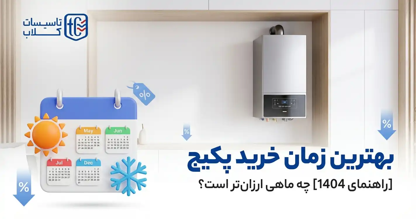 بهترین زمان خرید پکیج [راهنمای 1404] چه ماهی ارزان‌تر است؟