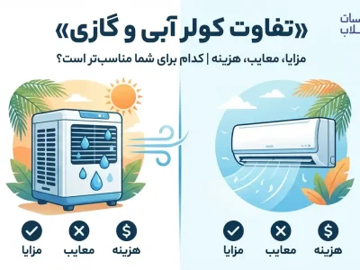 تفاوت کولر آبی و گازی [مزایا، معایب، هزینه] کدام برای شما مناسب‌تر است؟