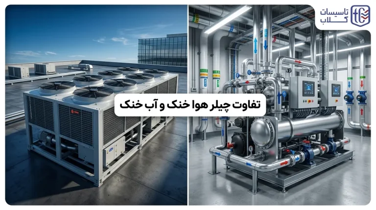 تفاوت چیلر هوا خنک و آب خنک [مقایسه کامل 1405] کدام برای شما مناسب‌تر است؟